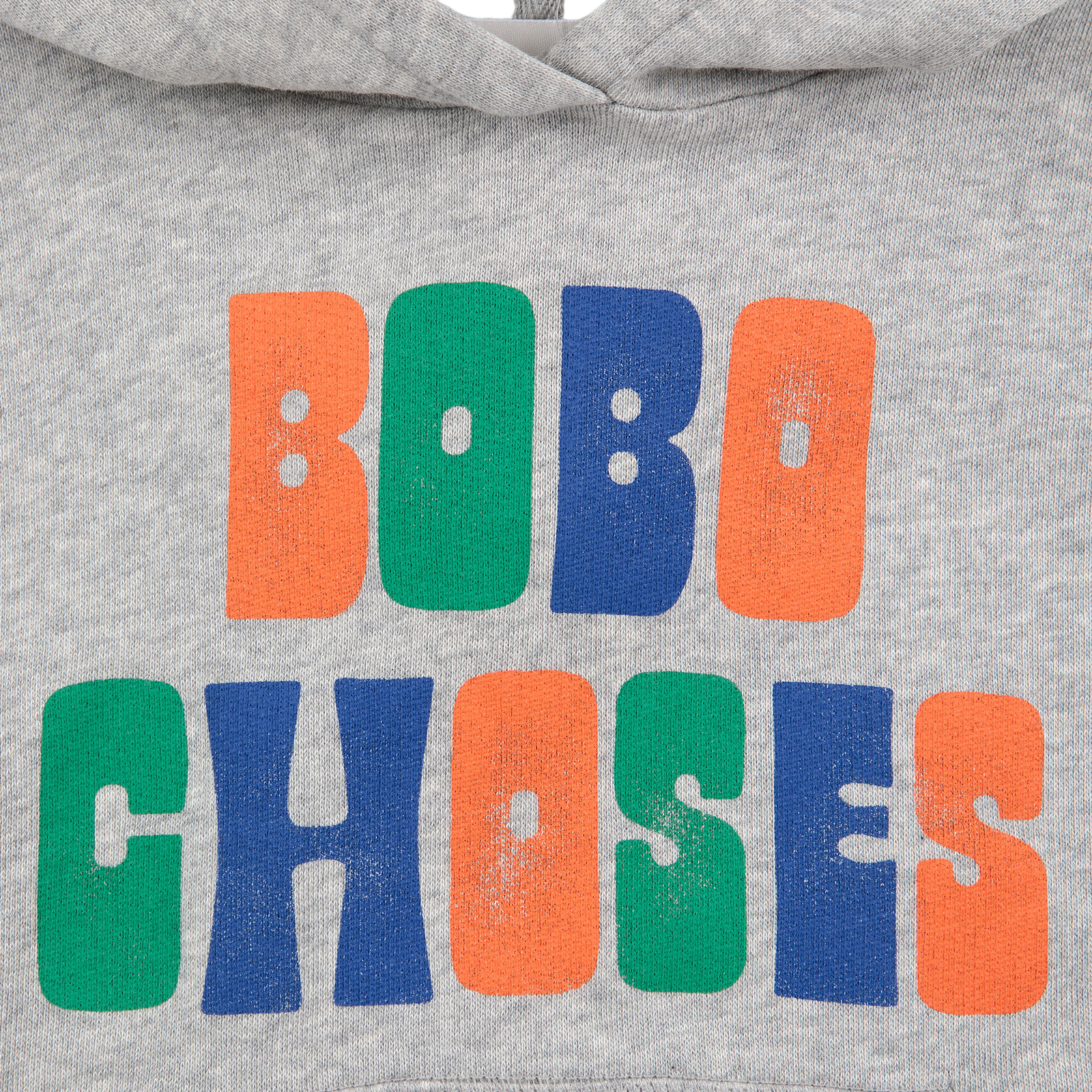 Sweat à capuche Multicolor Bobo Choses sans manches Heather Gray
