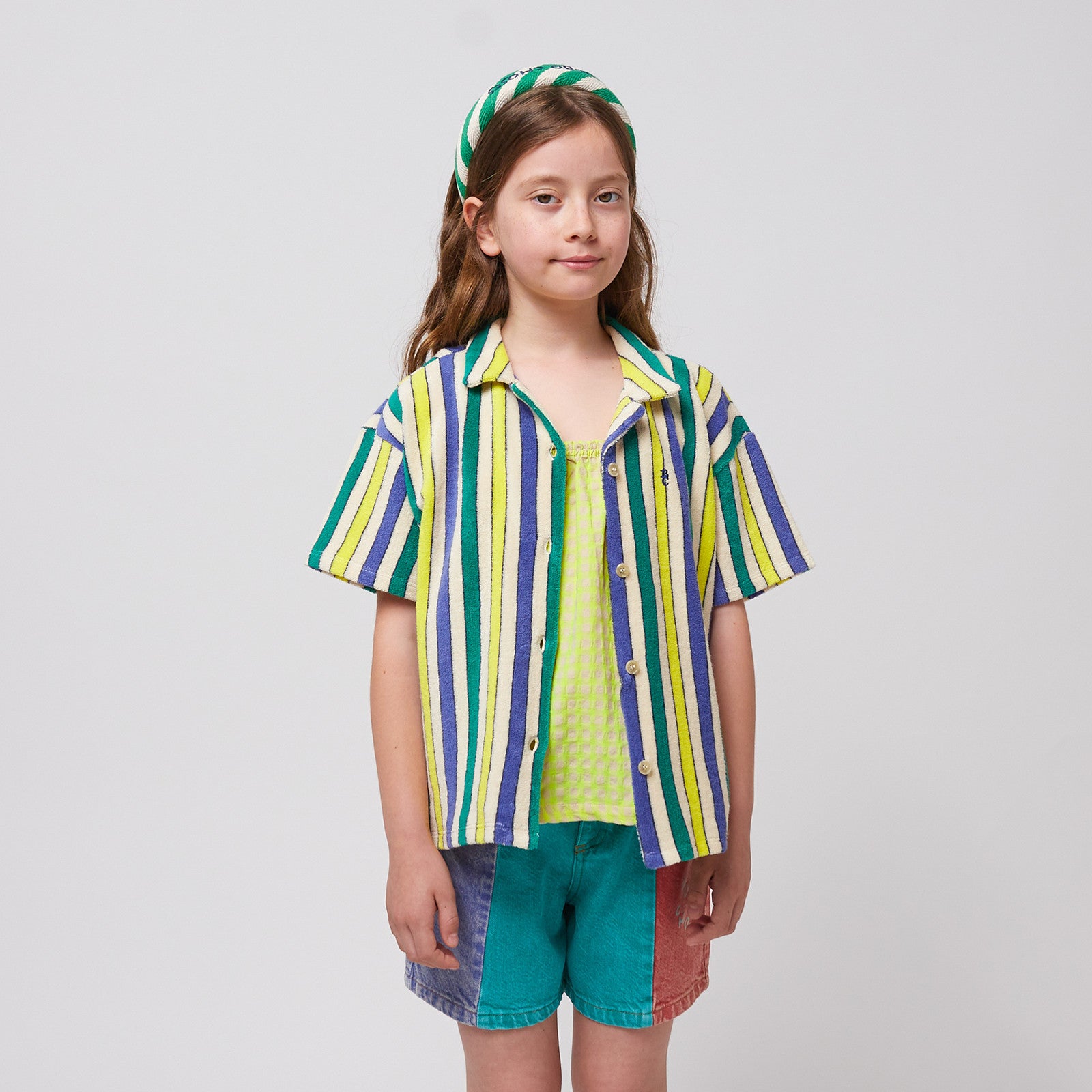 Shirt Multicolor Stripes Terry Offwhite