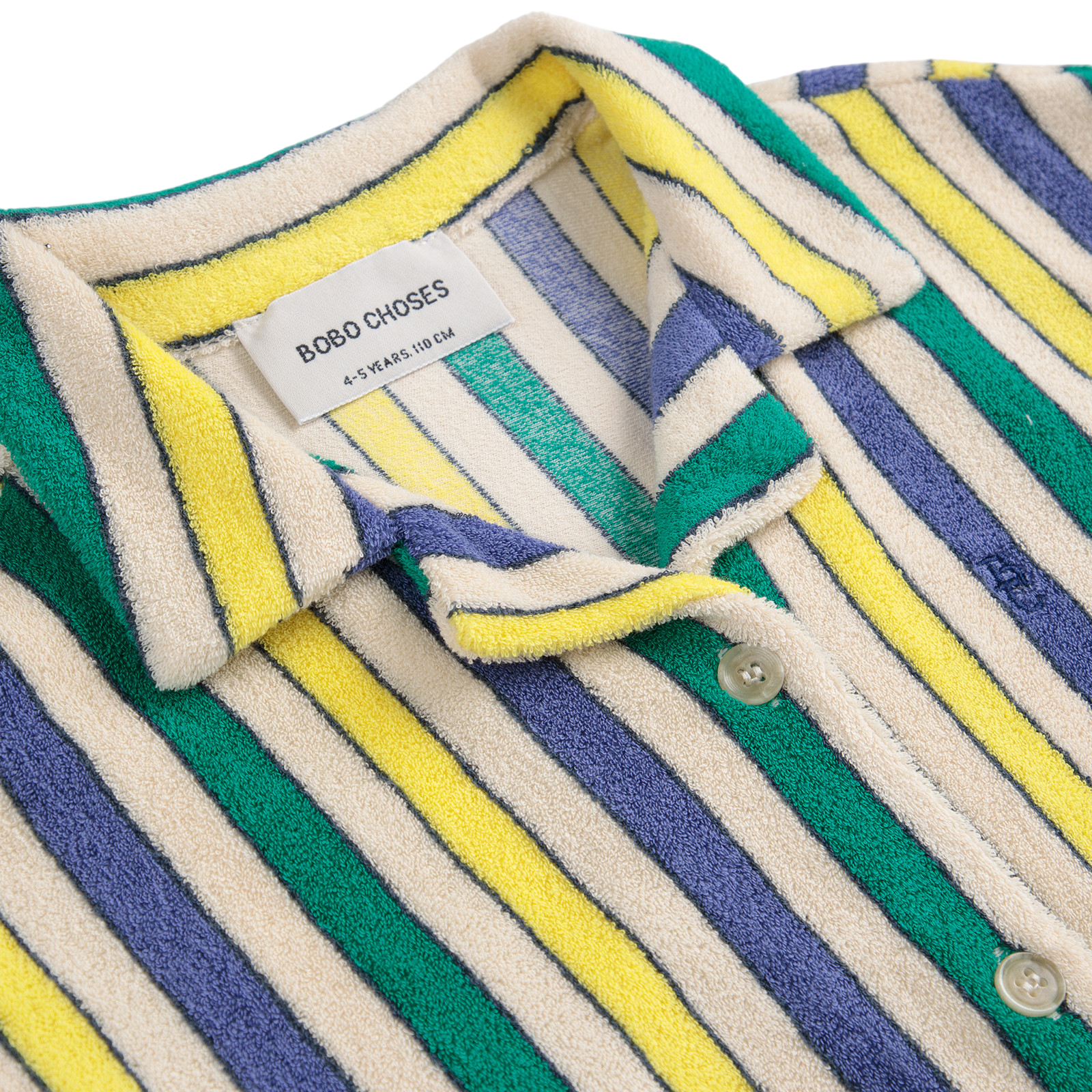 Shirt Multicolor Stripes Terry Offwhite