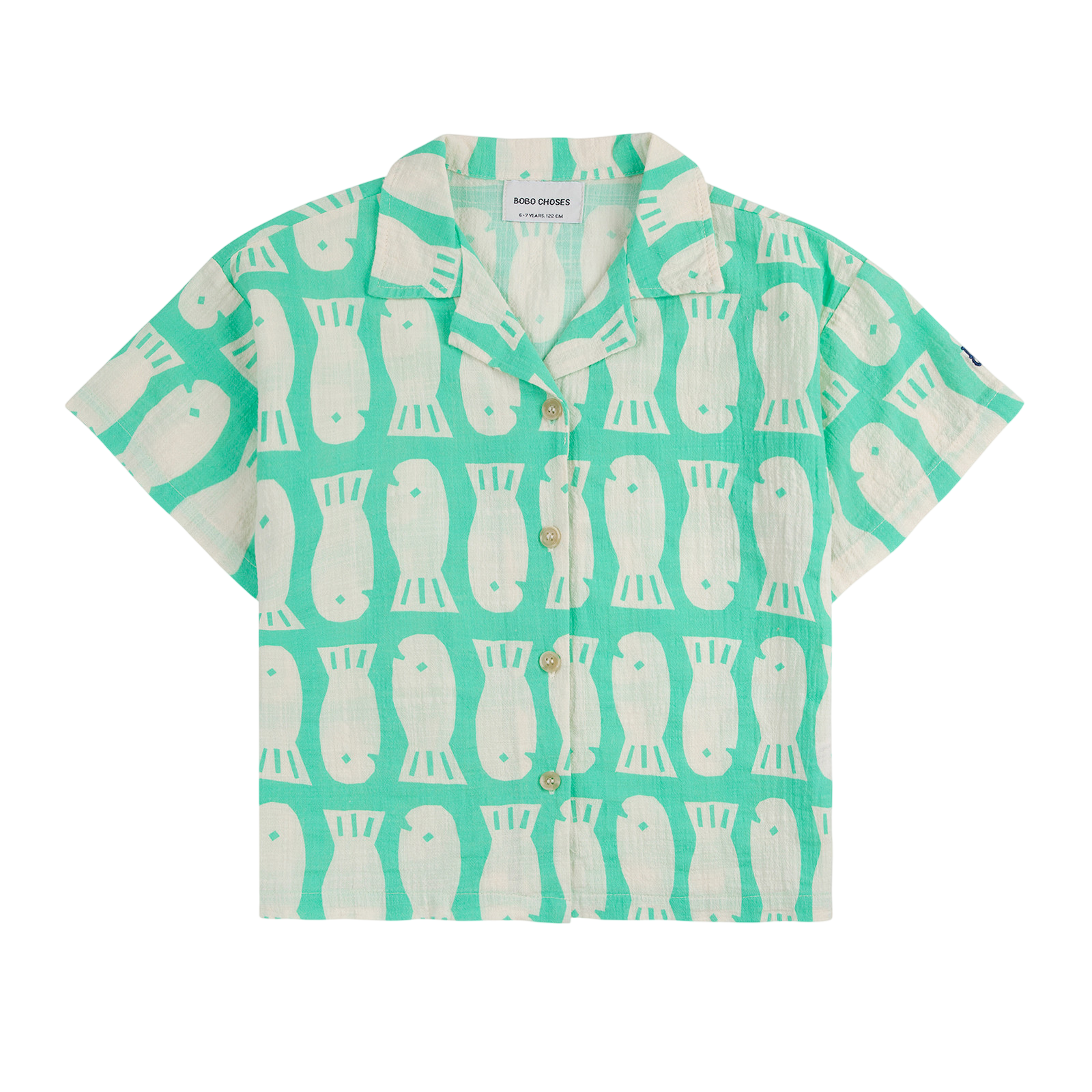 Lucky Fish All Over Light Green shirt
