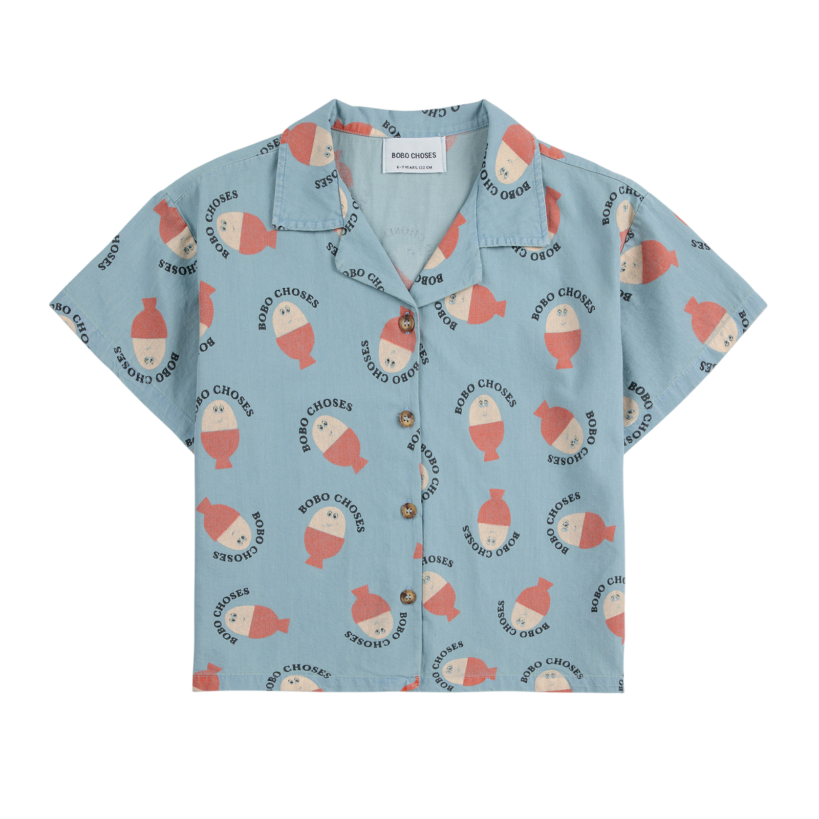 Morning Egg All Over Light Blue shirt