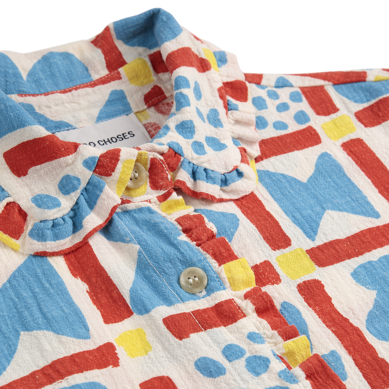 Blouse Geometric Game All Over Offwhite