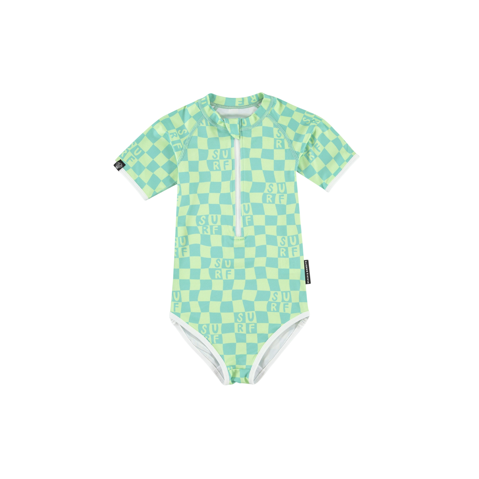 Badeanzug UPF 50+ Checkered Surf Green