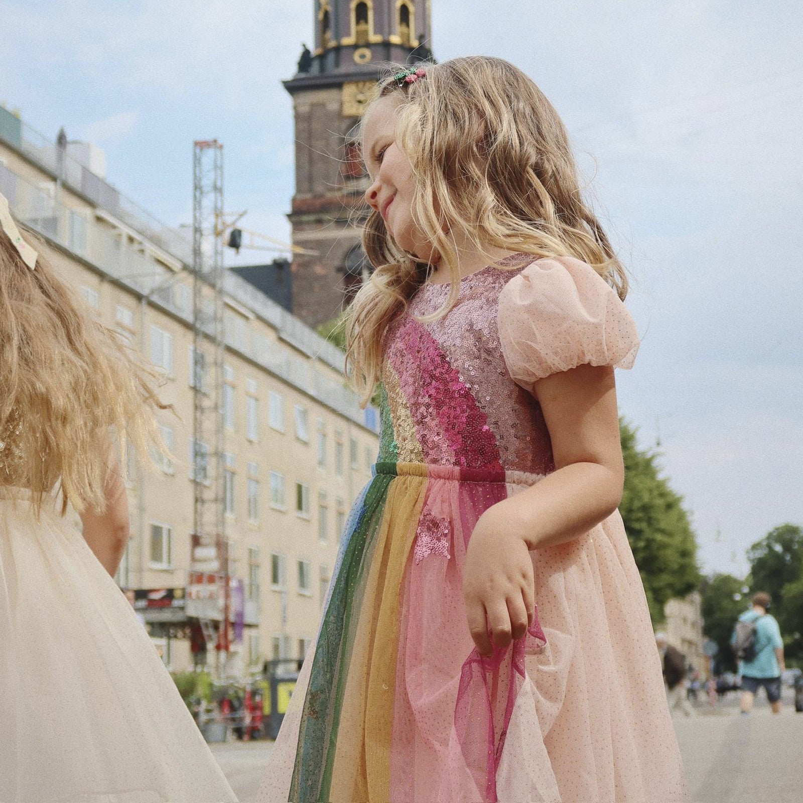 Robe Odette Rainbow Evening Sand