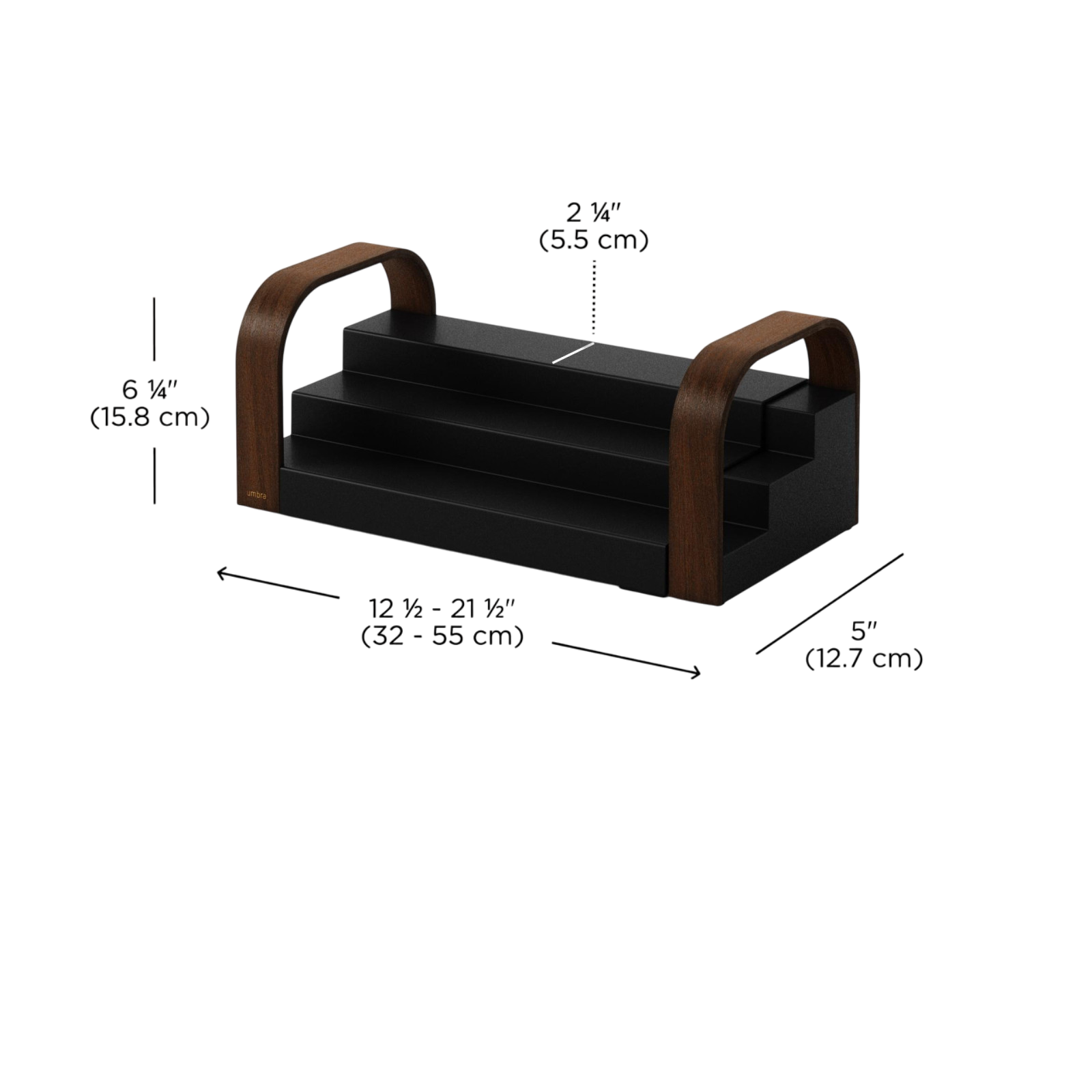 Umbra spice rack Bellwood black/walnut