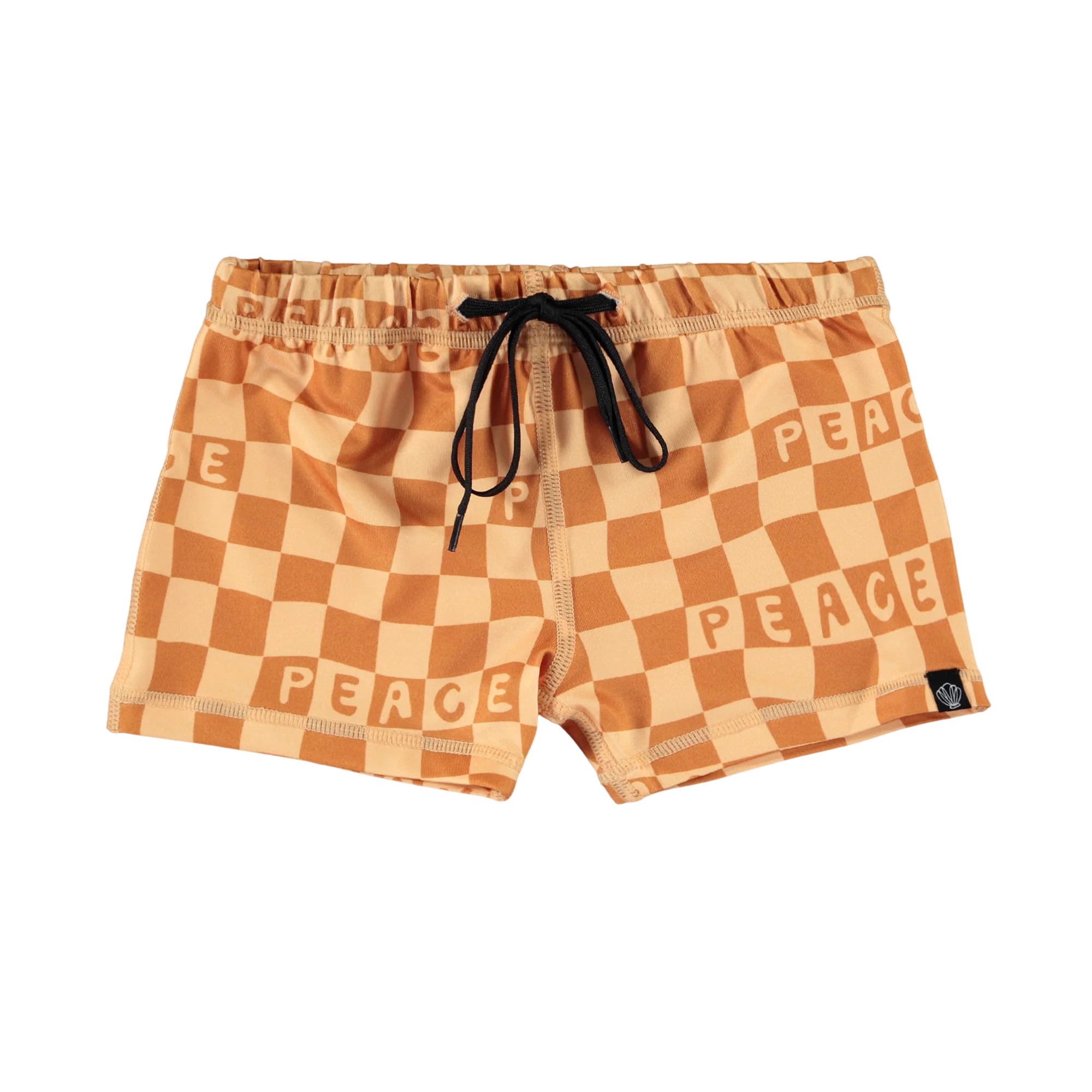 Badehose UPF 50+ Checkered Peace Yellow