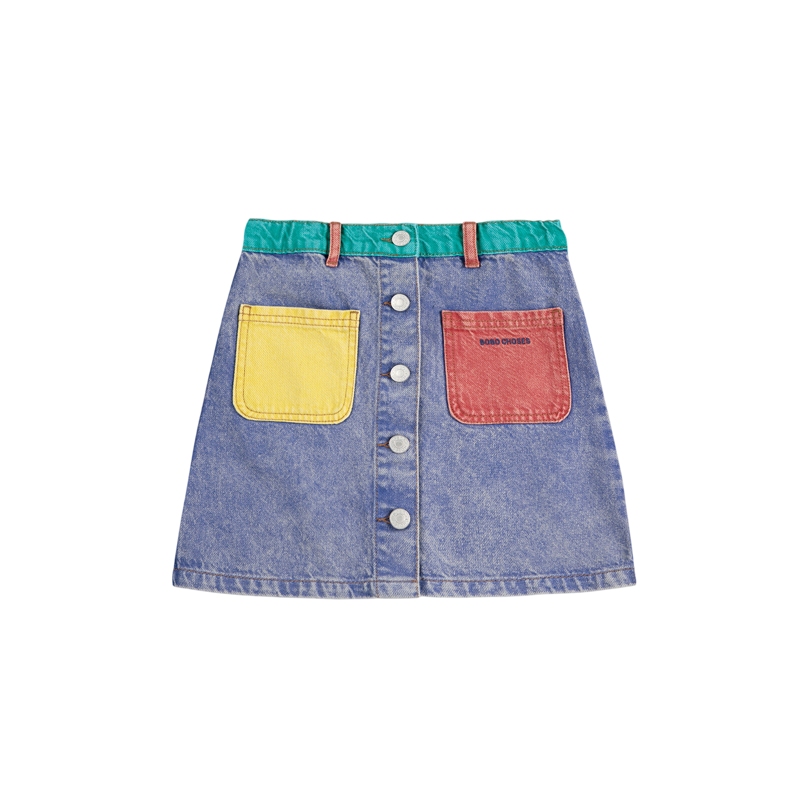 Rock Color Block Denim Multicolor