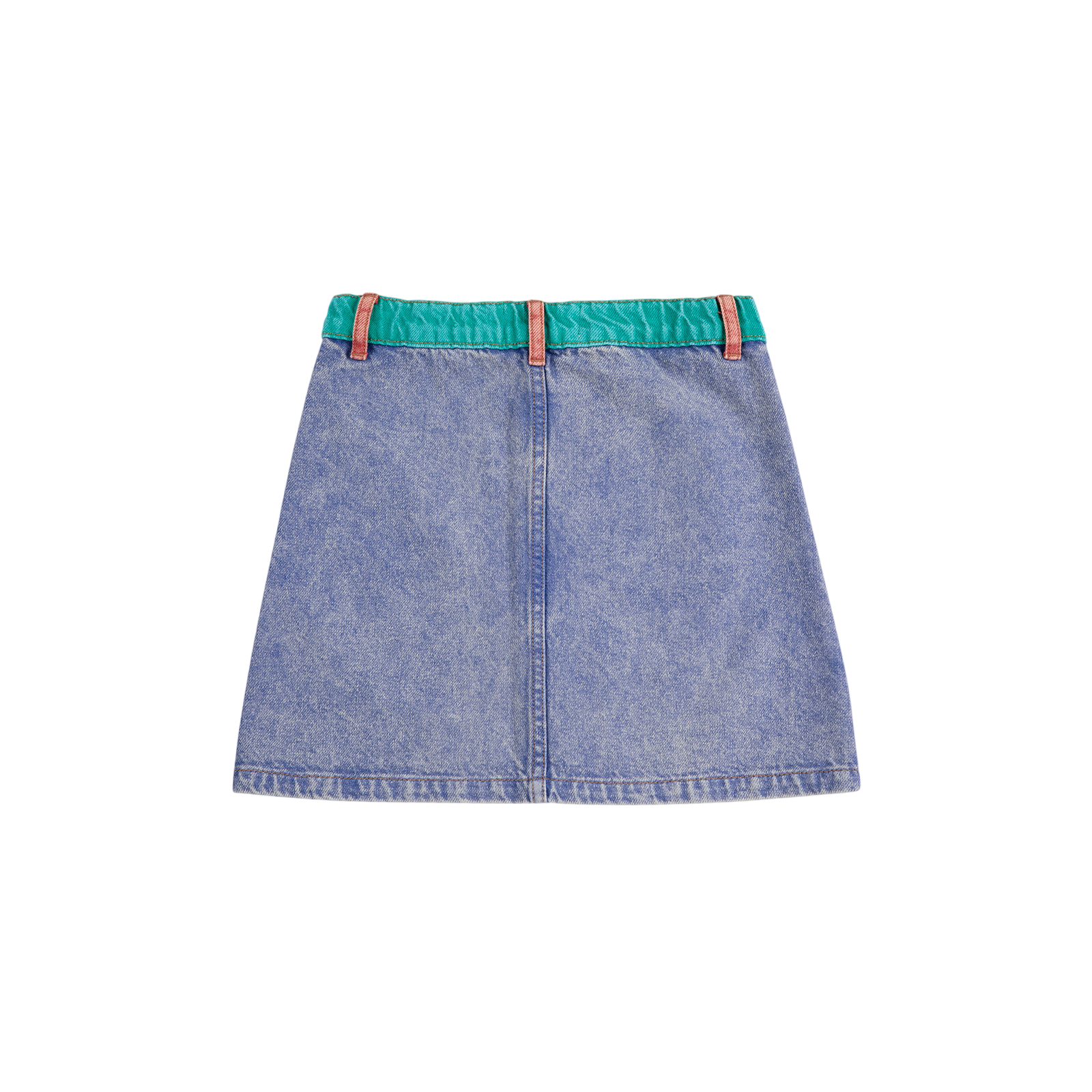 Jupe Color Block Denim Multicolor