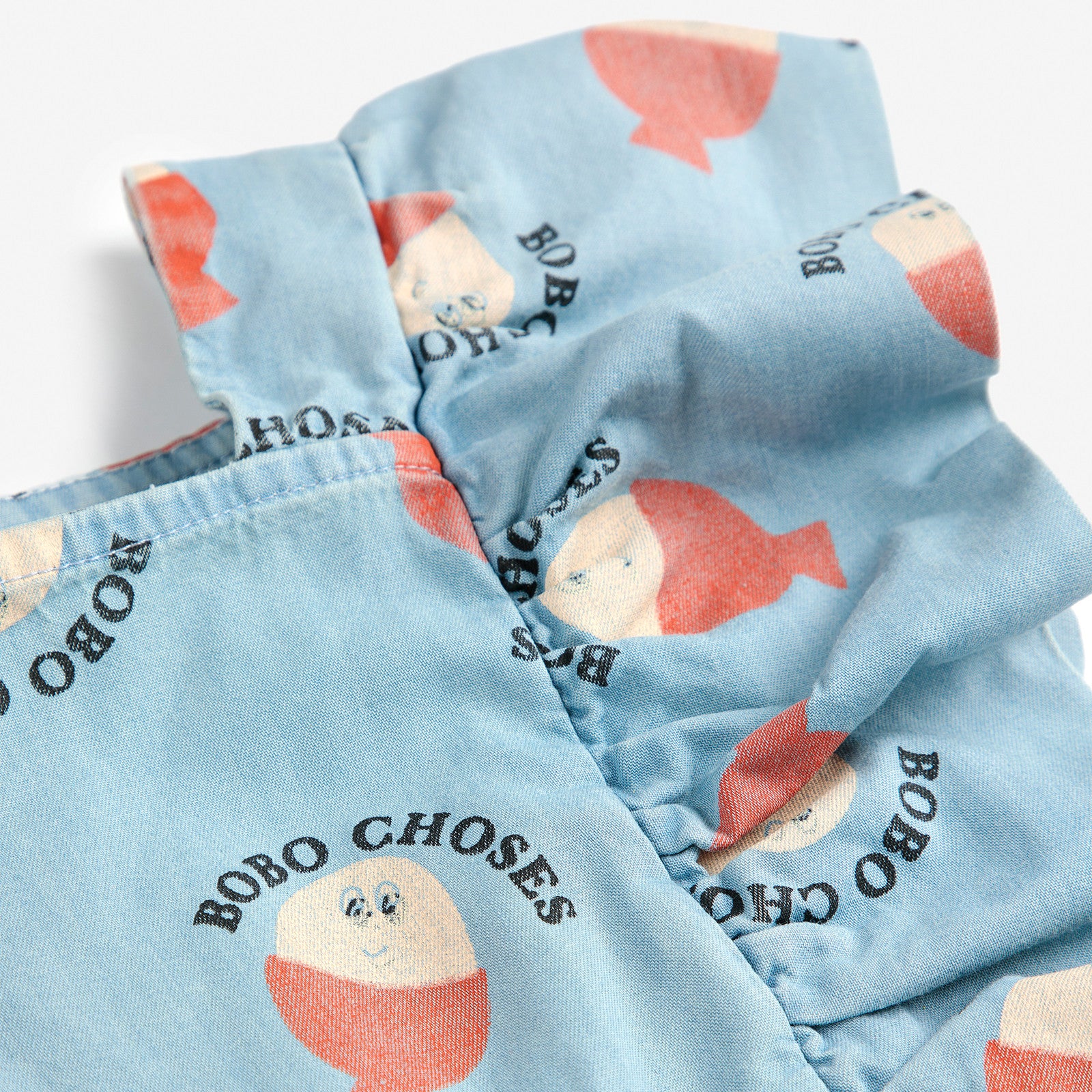 Dress Morning Egg All Over Ruffle Light Blue