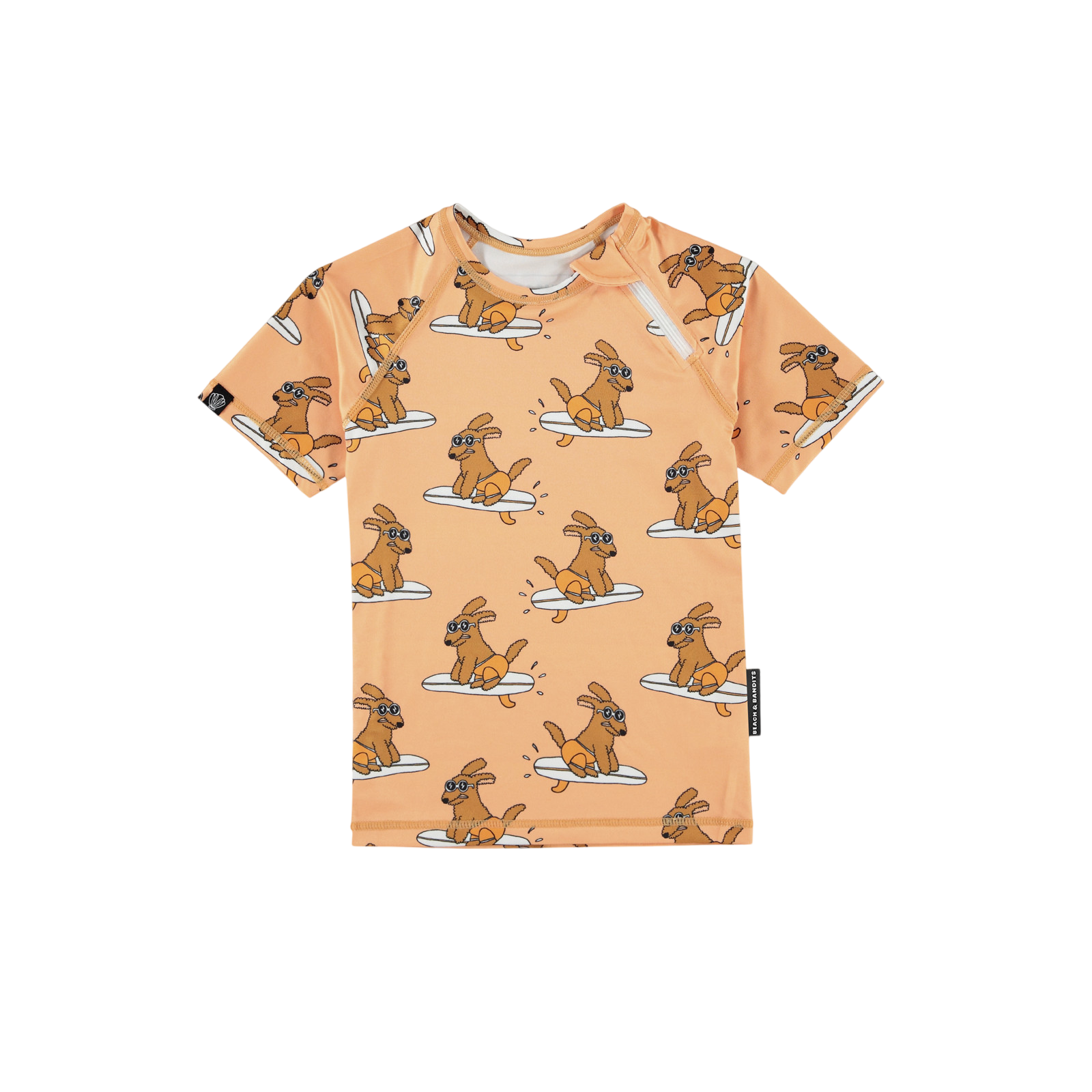 Swim shirt UPF 50+ Surfer Dog Orange