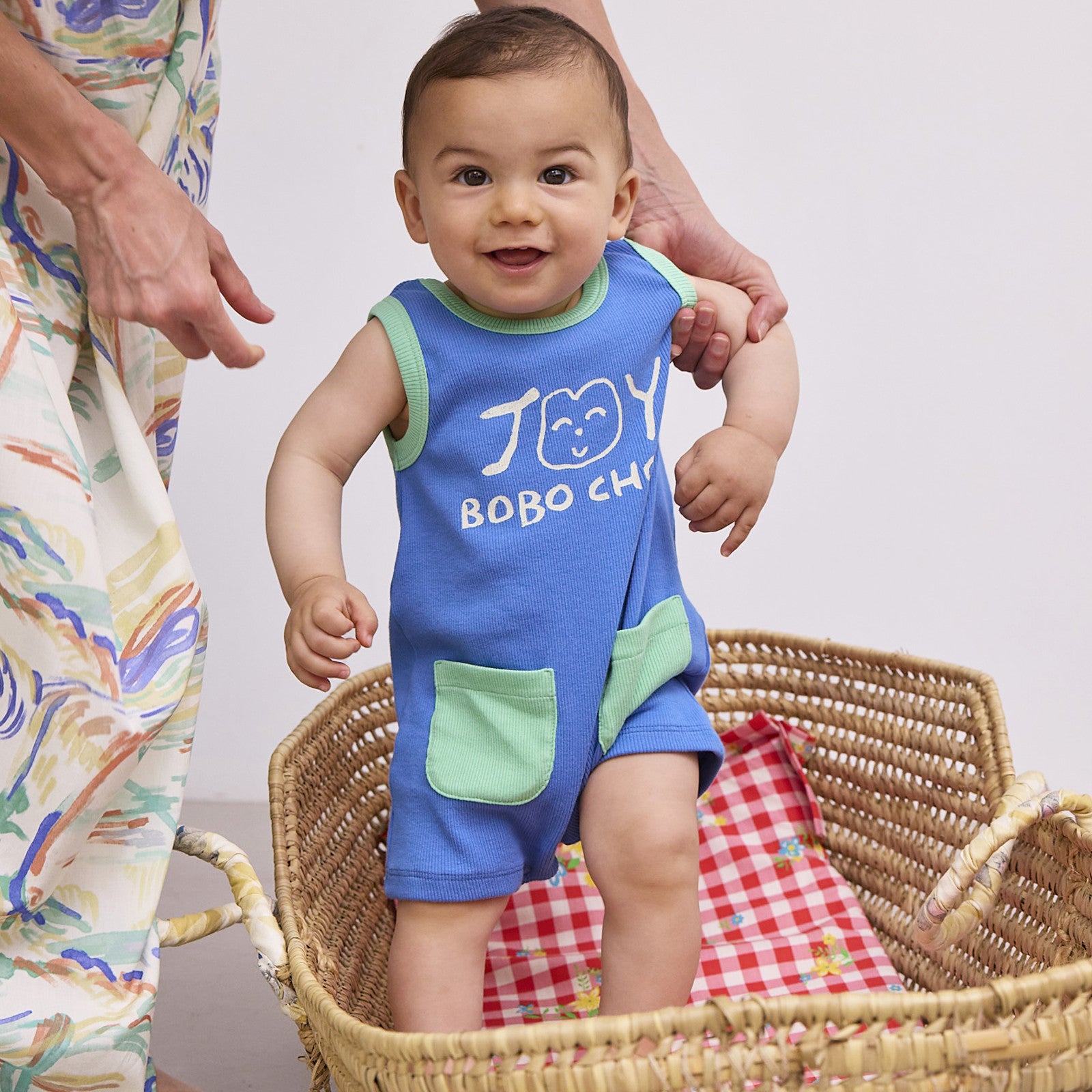 Baby Einteiler Smiling Blue