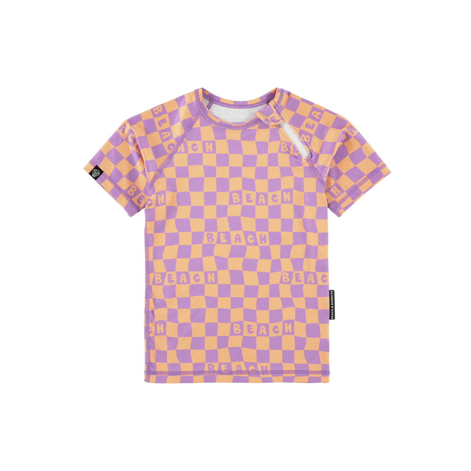 Badeshirt UPF 50+ Checkered Beach Purple