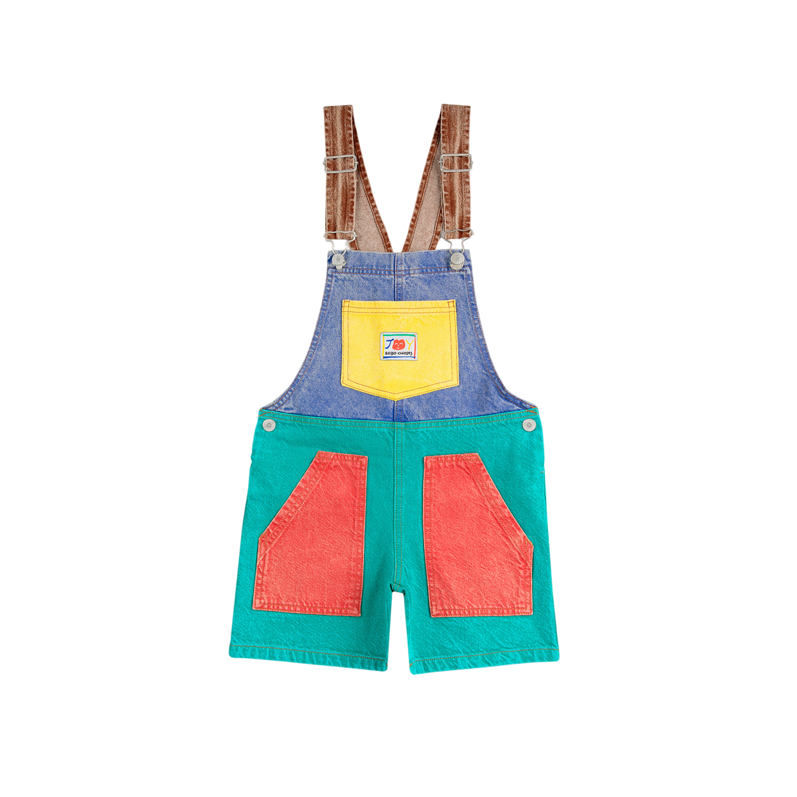 Latzhose Smiling Color Block Denim Multicolor