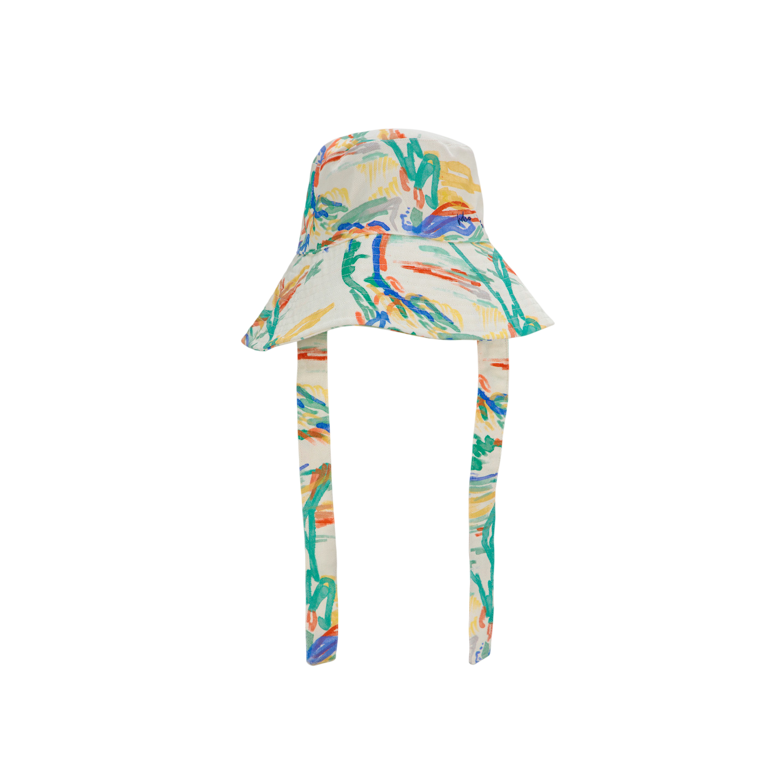 Fishing Hat Landscape Print Canvas Beige