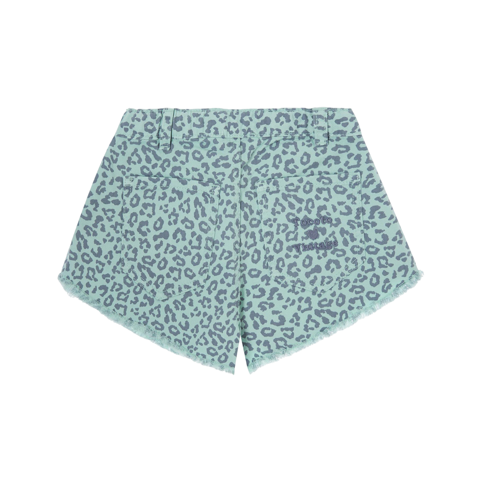 Short Animal Print Green
