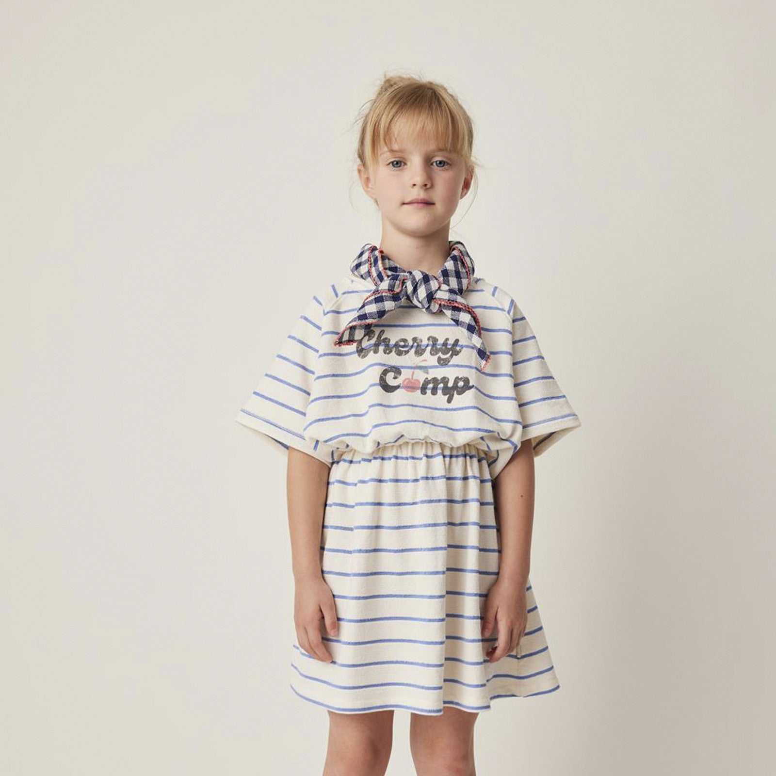Kleid Striped Cherry Camp Blue
