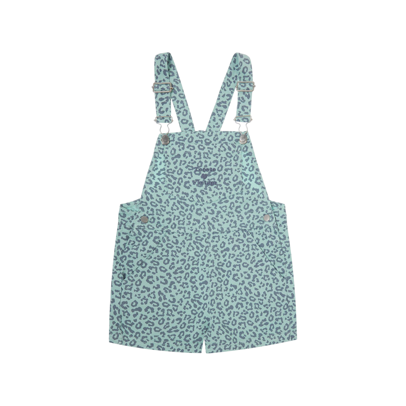 Latzhose Animal Print Overall Green