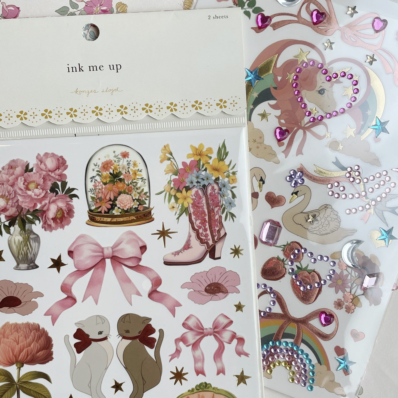 Tattoos und Glitzersteine Einhorn