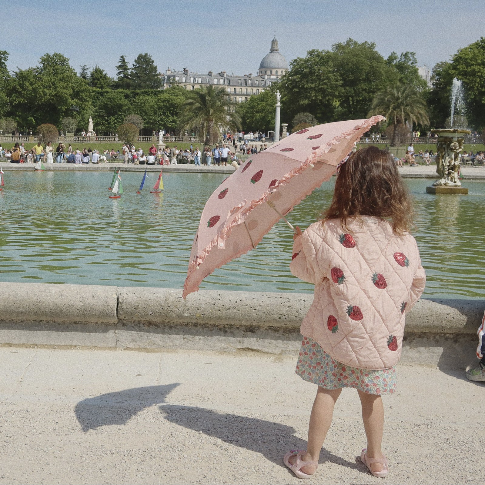 Parapluie Frill Strawberry Glitter