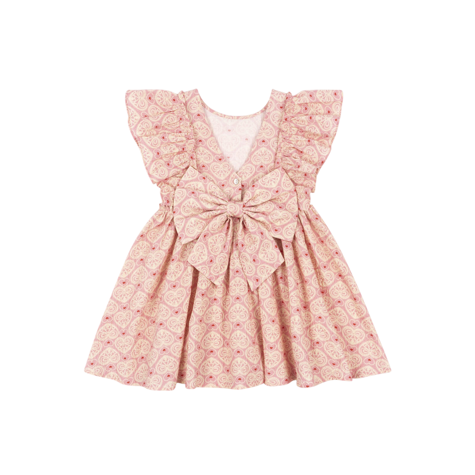 Ava Bow Lacy Pink dress