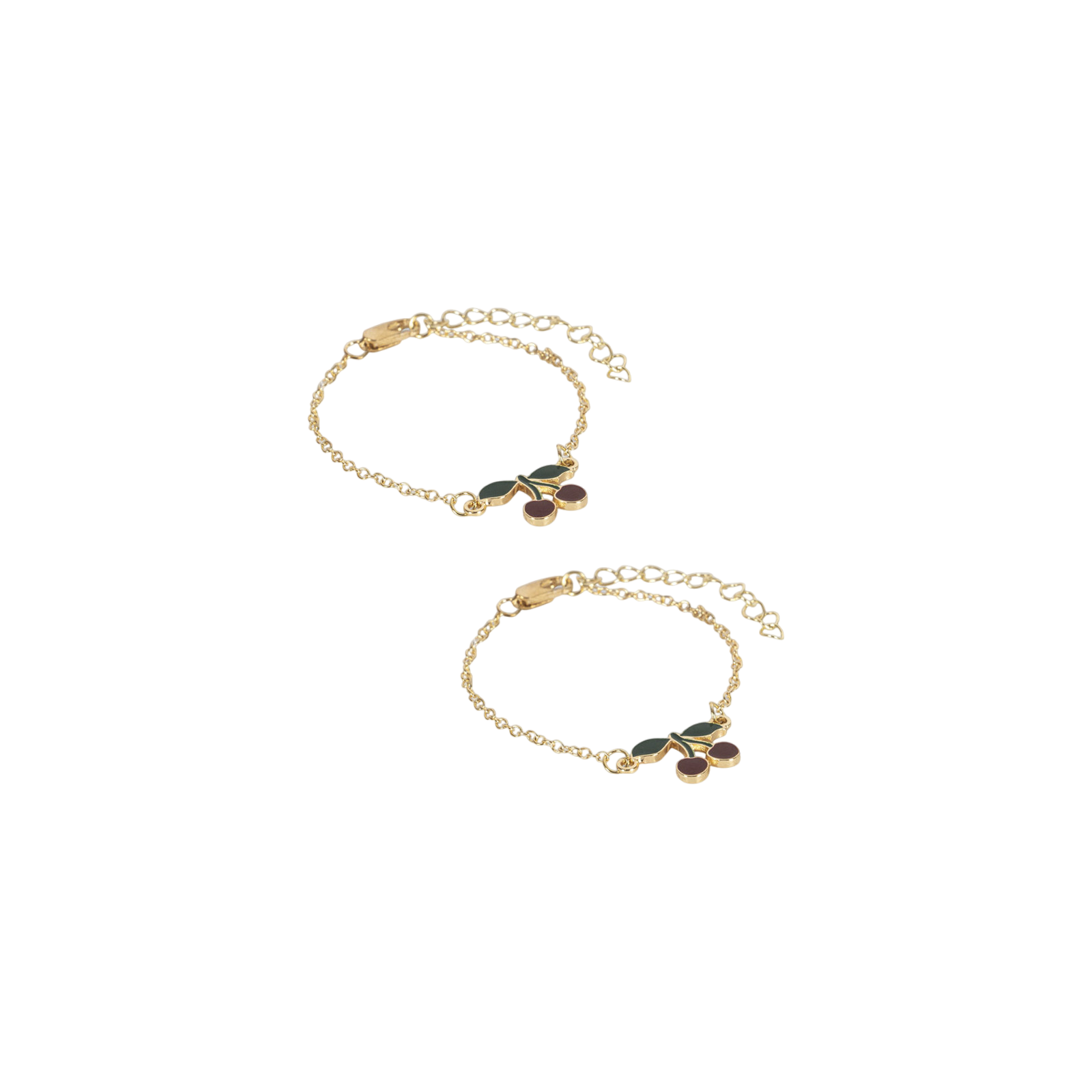 Bracelet set of 2 Cherry Bestie Gold