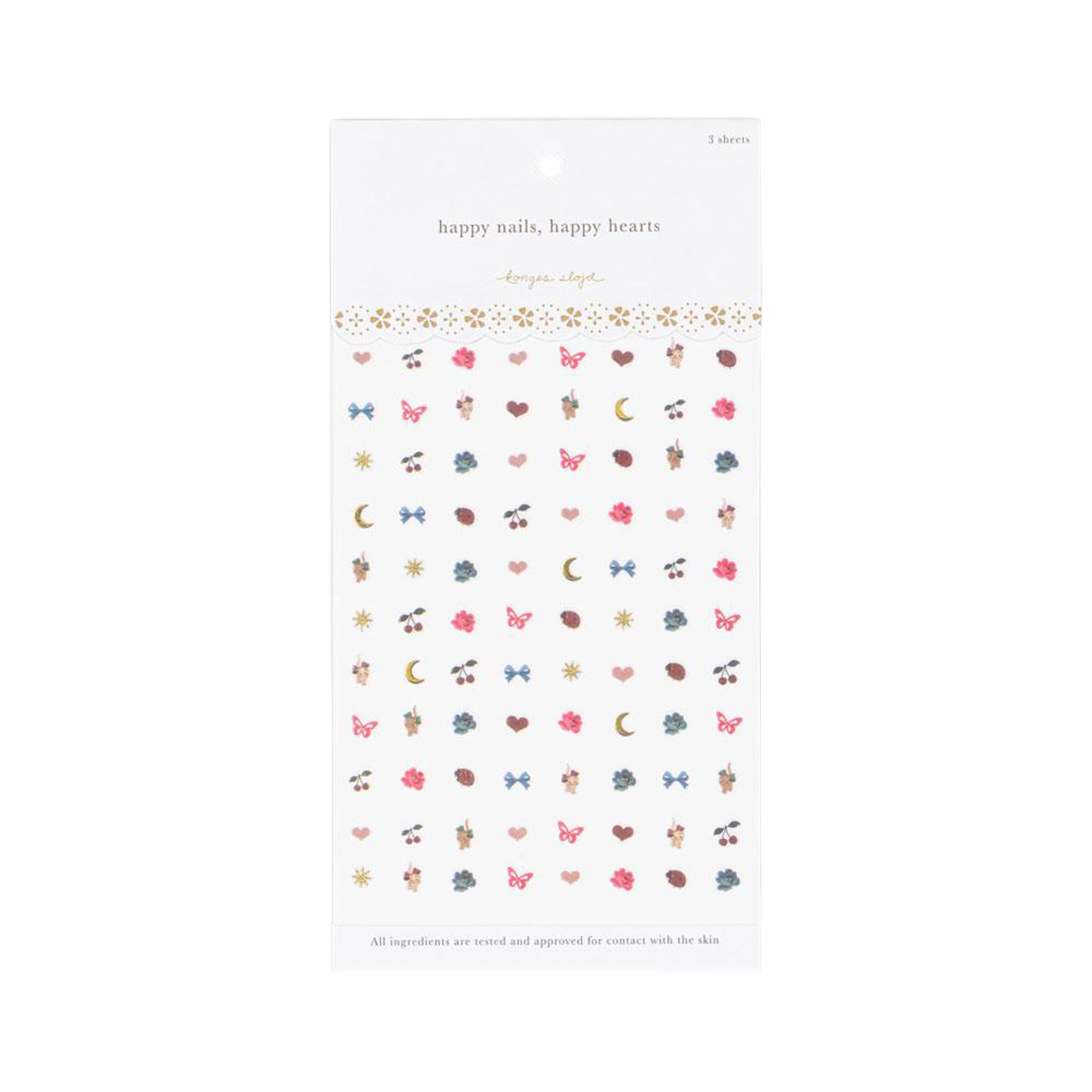 Happy Hearts nail stickers