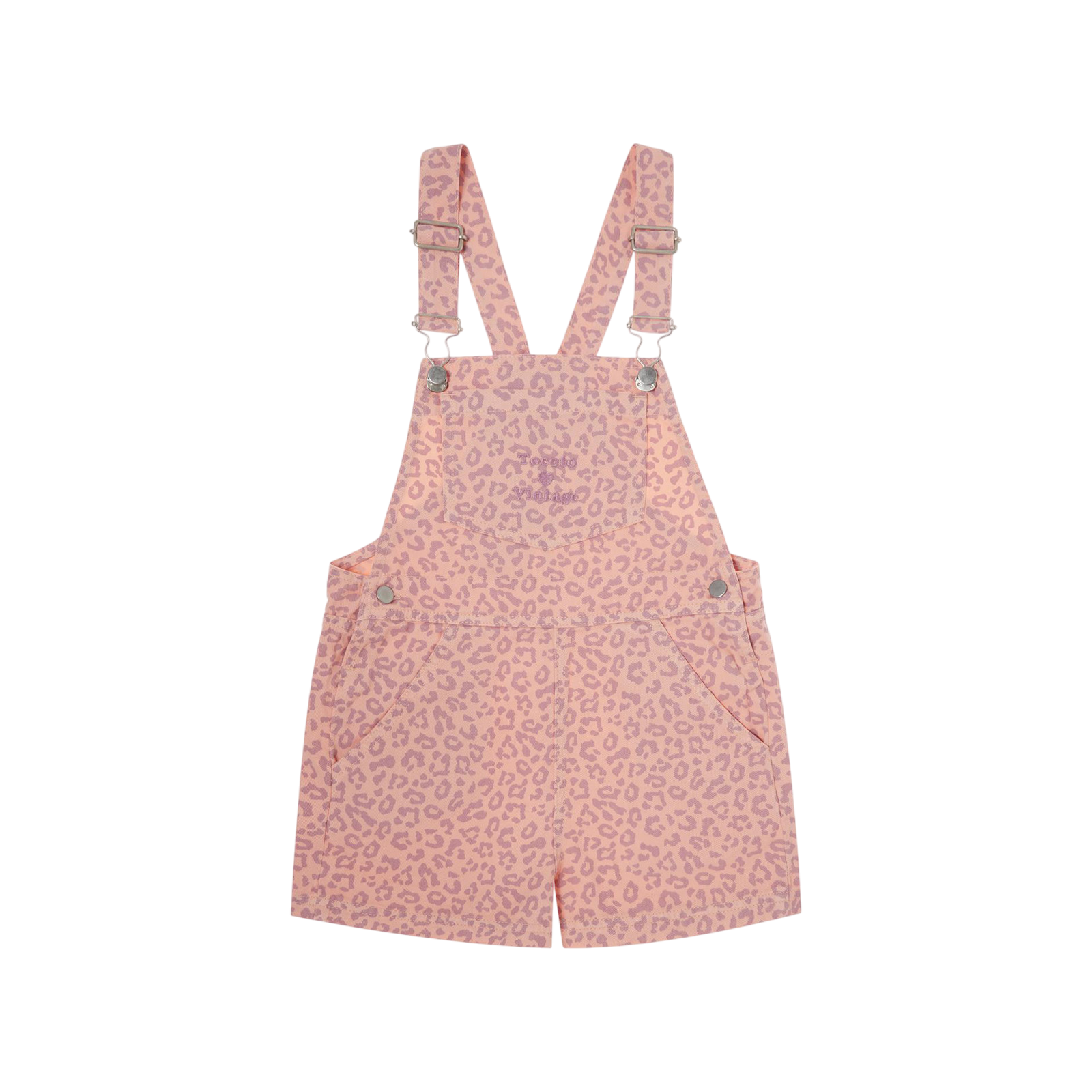 Latzhose Animal Print Overall Dark Pink