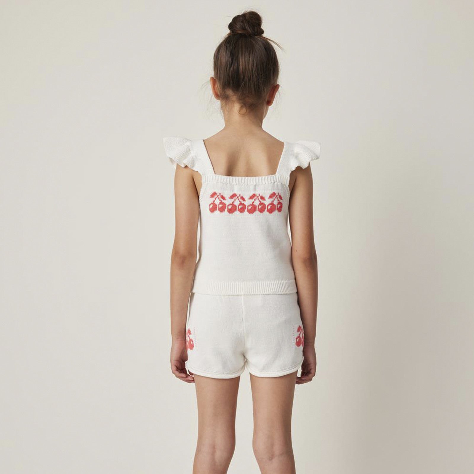 Top Cherries Jacquad Knit Off White
