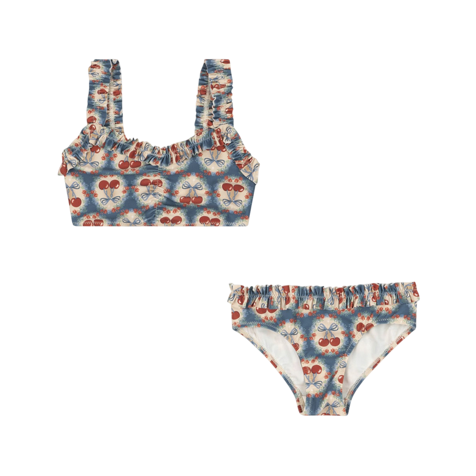 Maya Cherry Bow Blue bikini