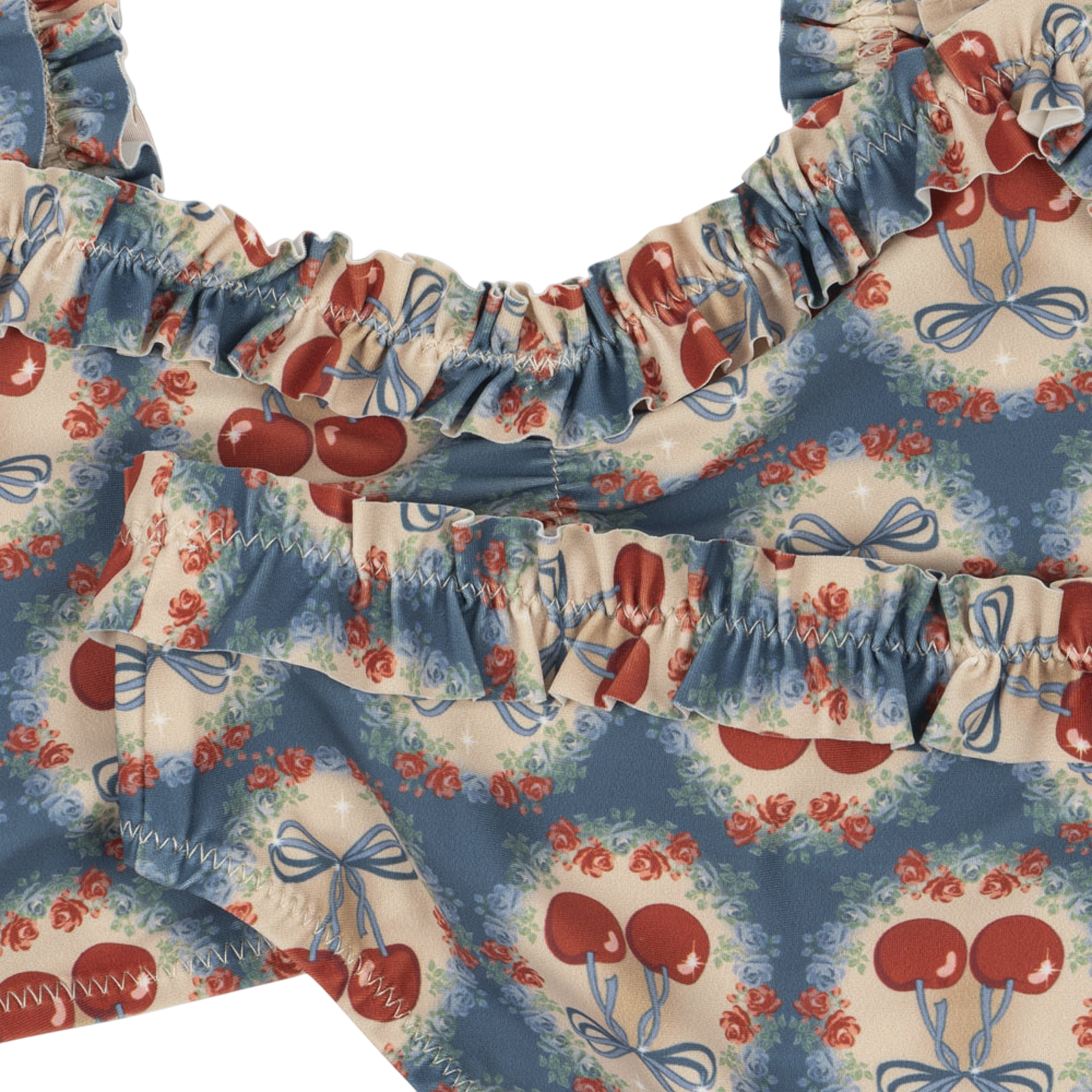 Maya Cherry Bow Blue bikini