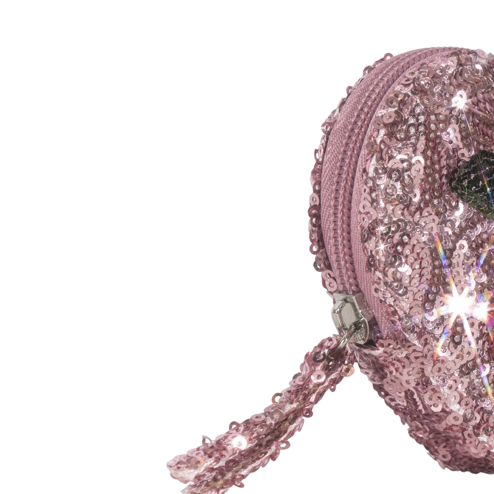 Portefeuille Sequin Heart Mellow Rose