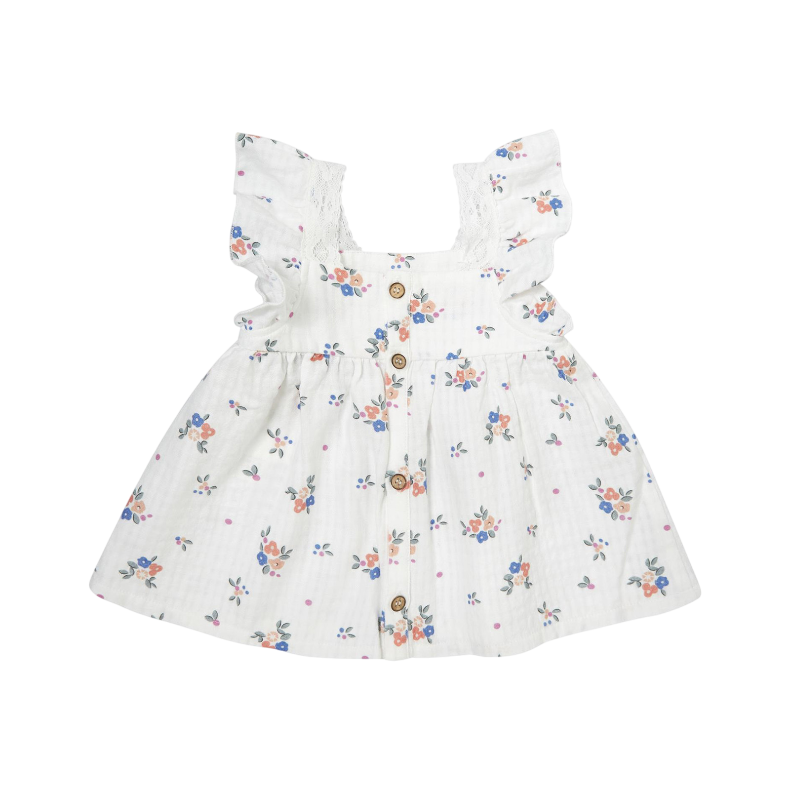 Blouse Flower Print Off White