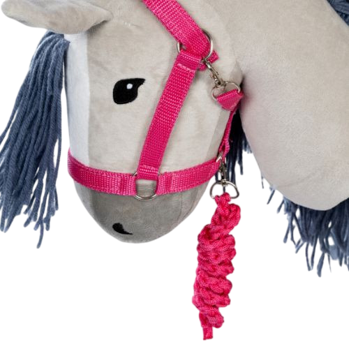 Hobby horse halter and lead rope pink