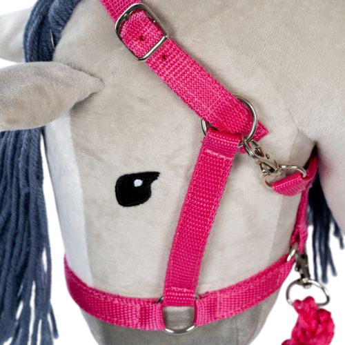 Hobby horse halter and lead rope pink