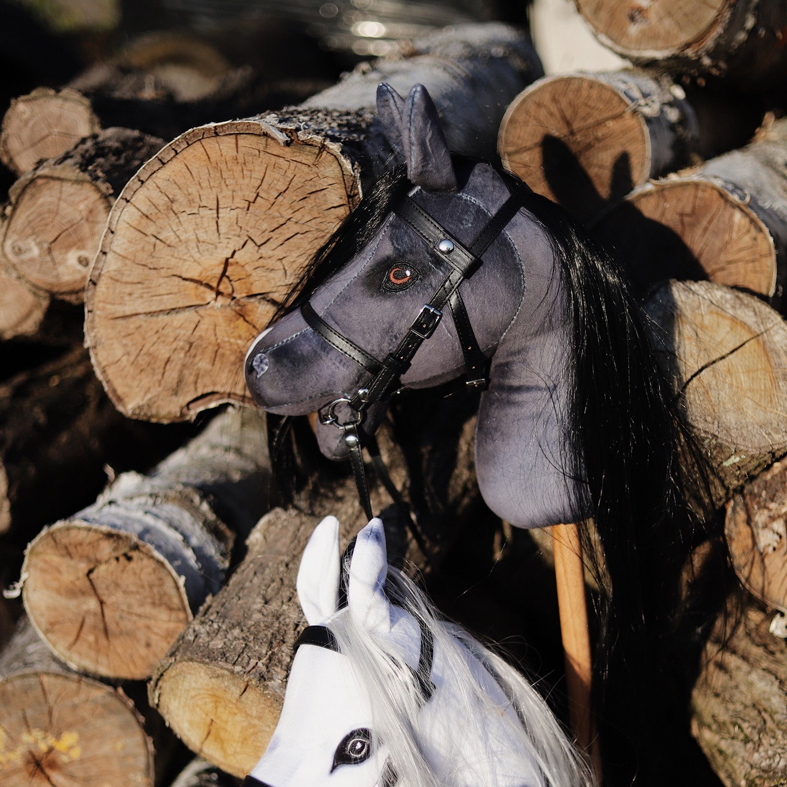 Steckenpferd Blaze Grau Schwarz