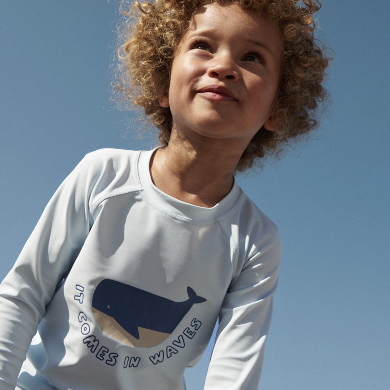 UV swim shirt Noah Placement It Comes In Waves Pure Sky