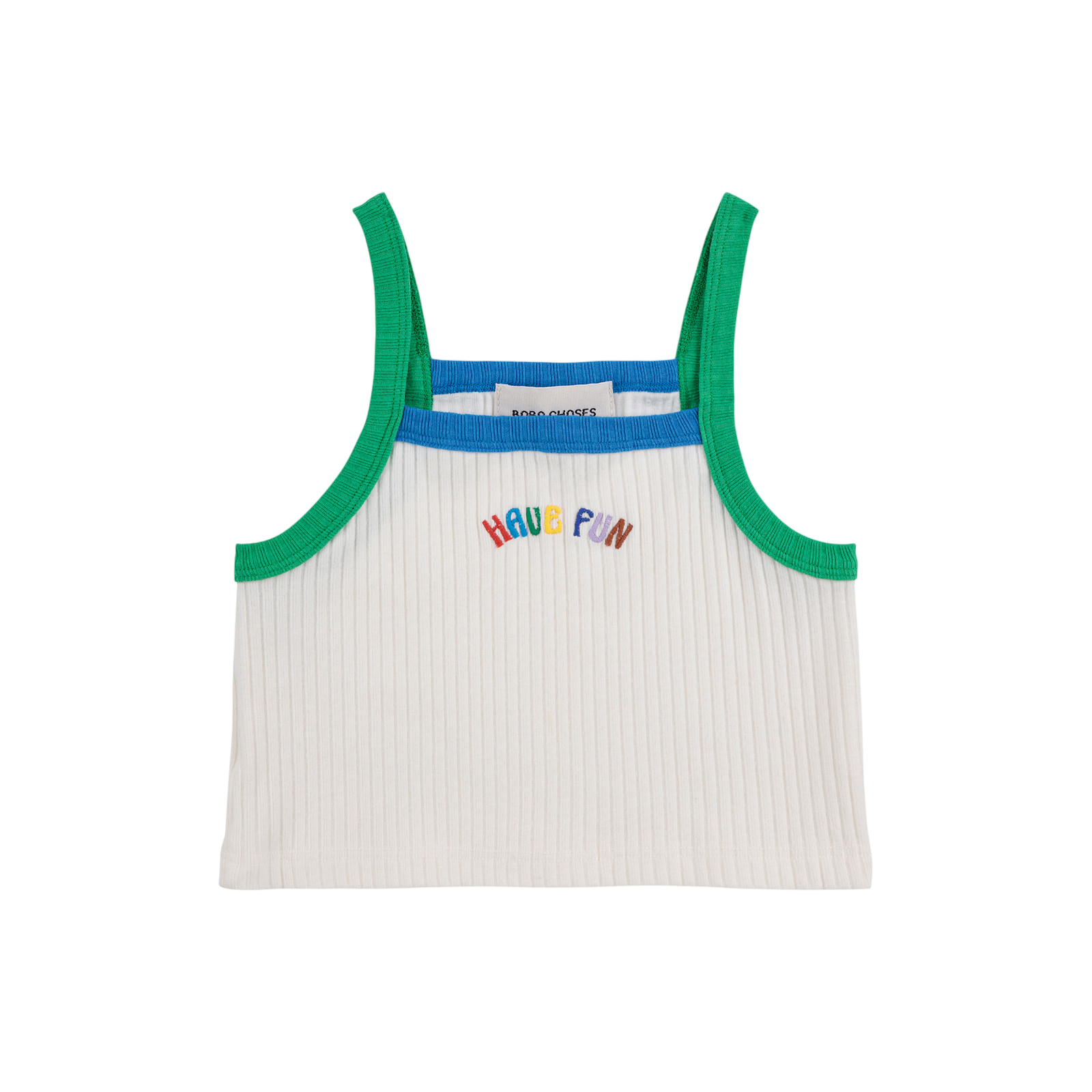 Top Have Fun Cropped Offwhite