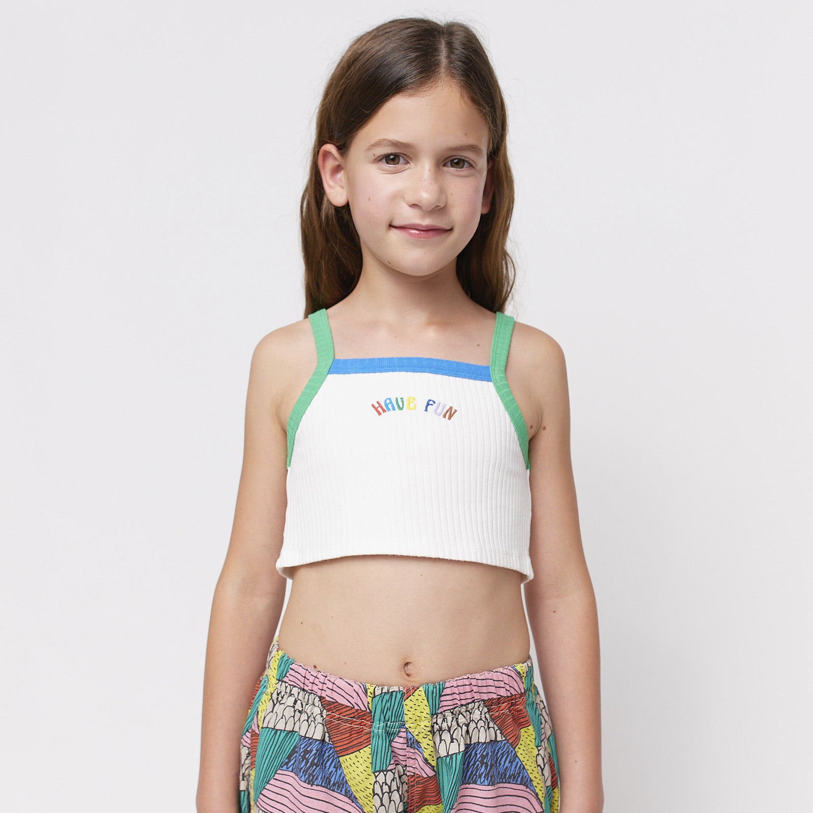 Top Have Fun Cropped Offwhite