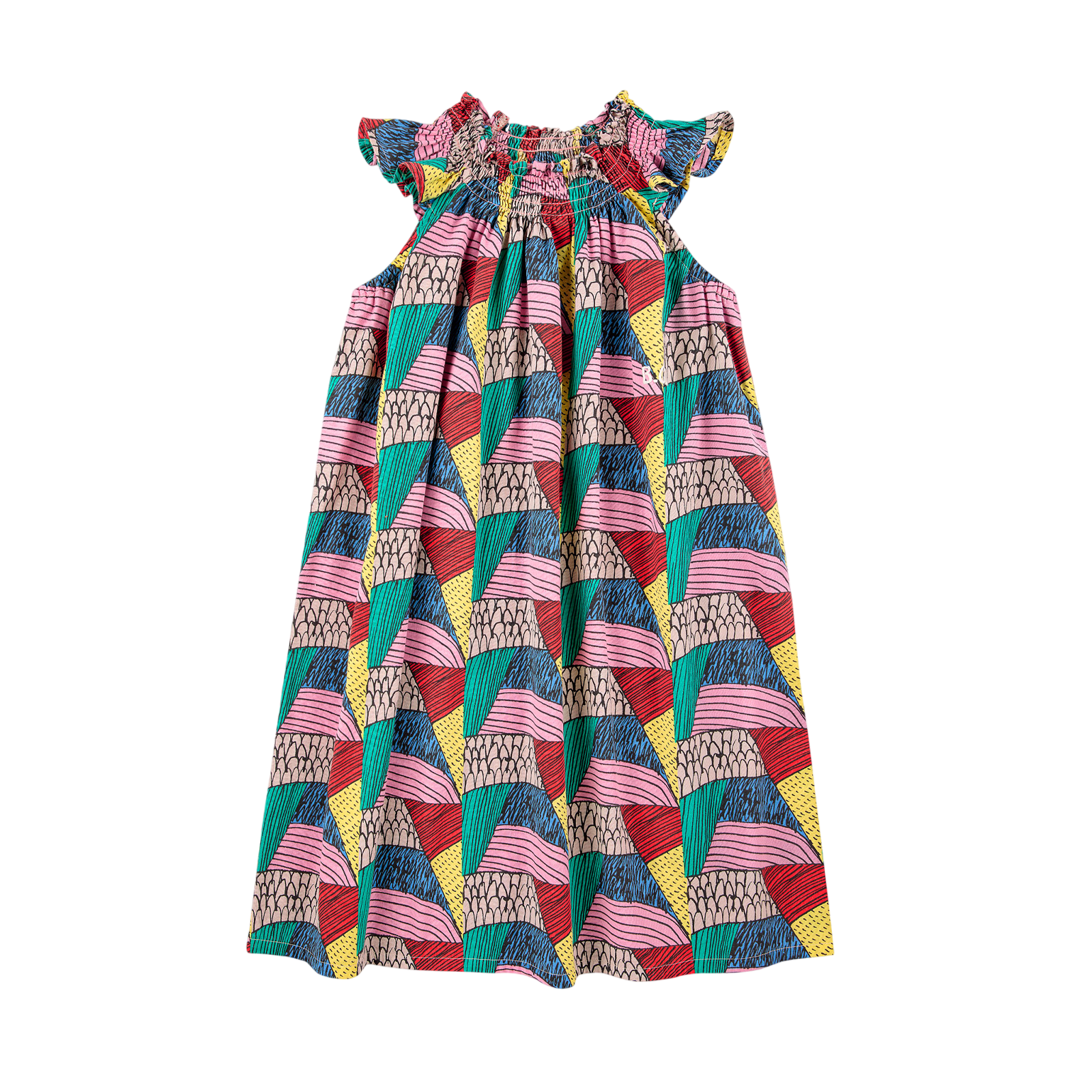 Dress Prisma All Over Ruffled Woven Multicolor