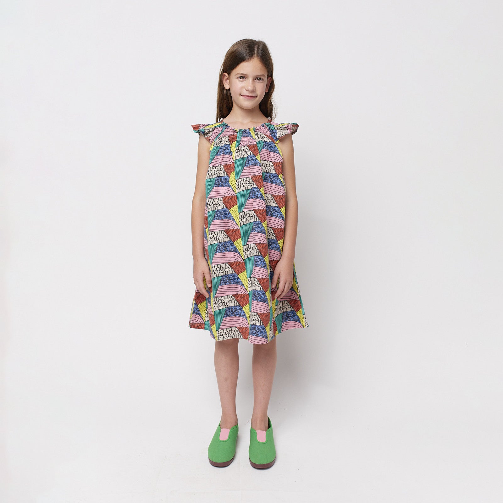 Kleid Prisma All Over Ruffled Woven Multicolor