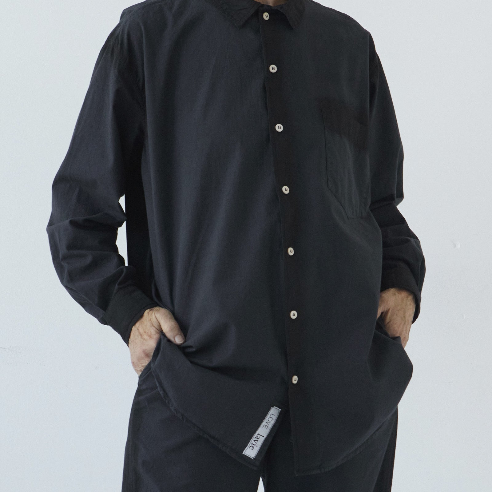 Yoko Shirt manches longues noir délavé