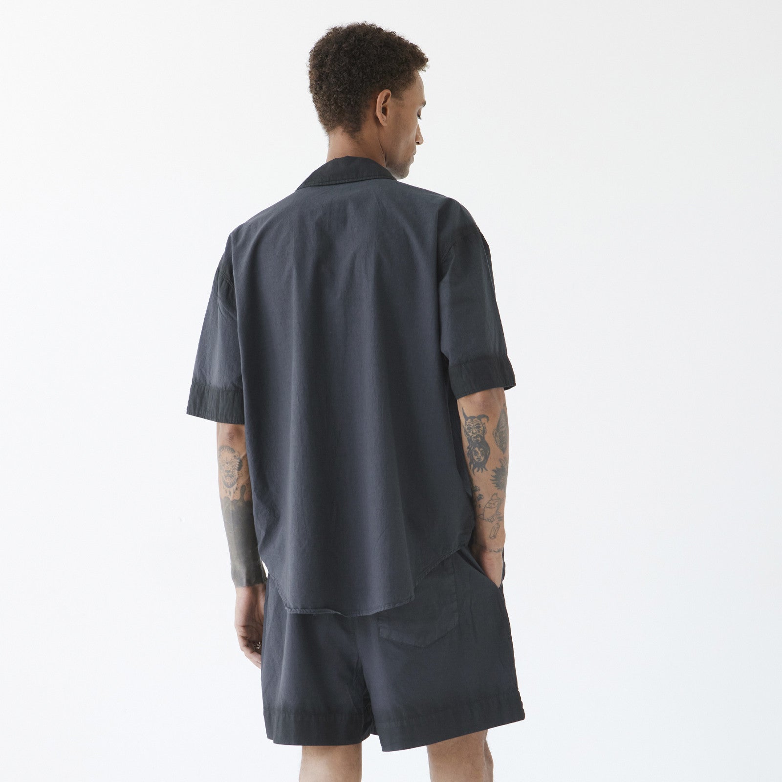 John Shirt shortleeve washed black