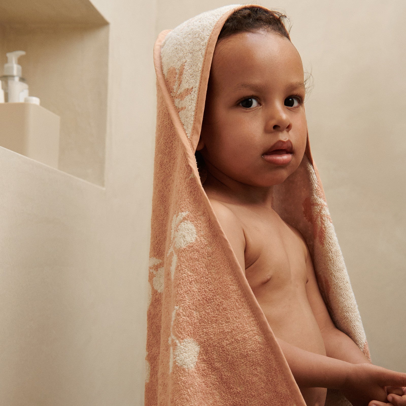 Baby bath towel Alba Peach Sea Shell