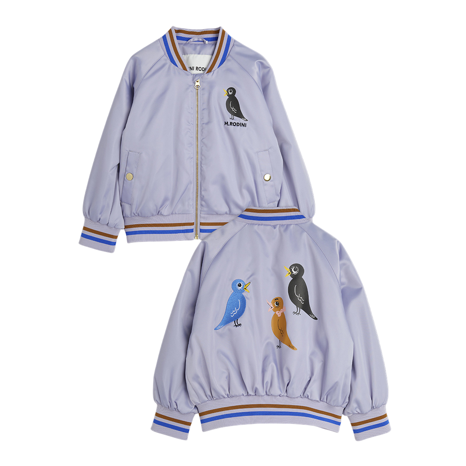 Bomberjacke Birds Baseball Purple