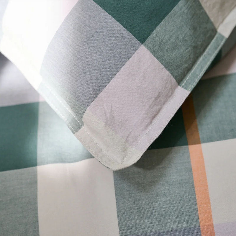 Lyn housse de couette vert foncé/lavande 200x210 cm