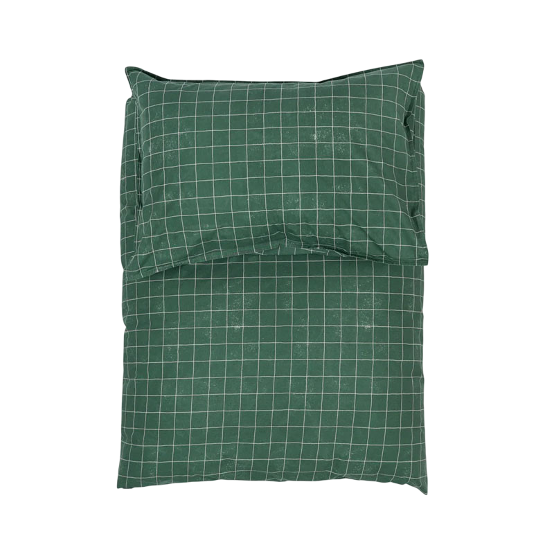 Vito housse de couette vert foncé/lavande 160x210 cm