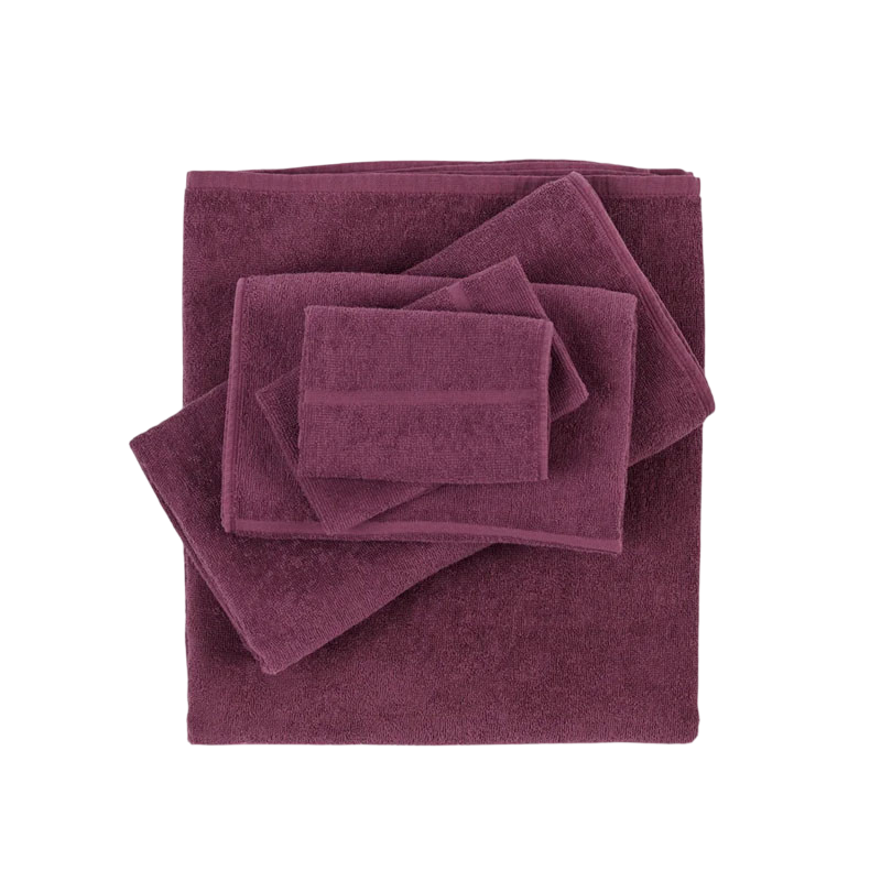 Tilda towel plum 50x100 cm