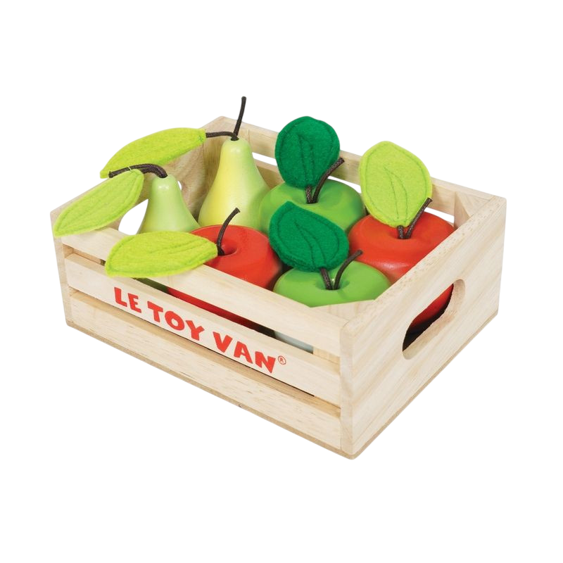 Apples and pears crate for store