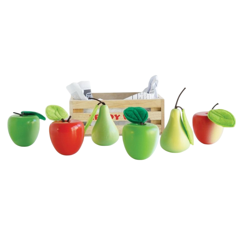 Apples and pears crate for store