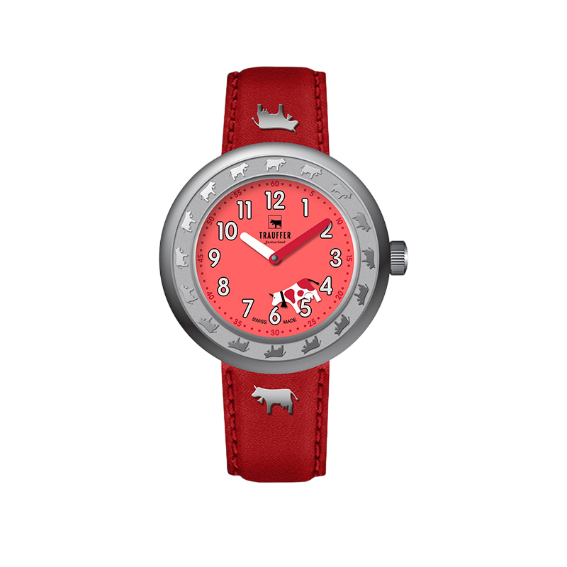 Trauffer Kinderuhr Rot